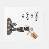 Zombie Pin Up Meisje Protest II Fleece Deken (Voorkant (Horizontaal))