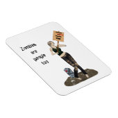 Zombie Pin Up Meisje Protest II Flexibele Magneet (Rechterzijde)