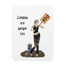 Zombie Pin Up Meisje Protest II Flexibele Magneet