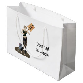 Zombie Pin Up Meisje Protest II Gift Bag Groot Cadeauzakje