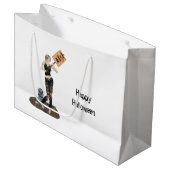 Zombie Pin Up Meisje Protest II Gift Bag Groot Cadeauzakje (Voorkant Gekanteld)
