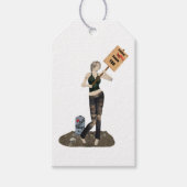Zombie Pin Up Meisje Protest II Gift Label Cadeaulabel (Voorkant)