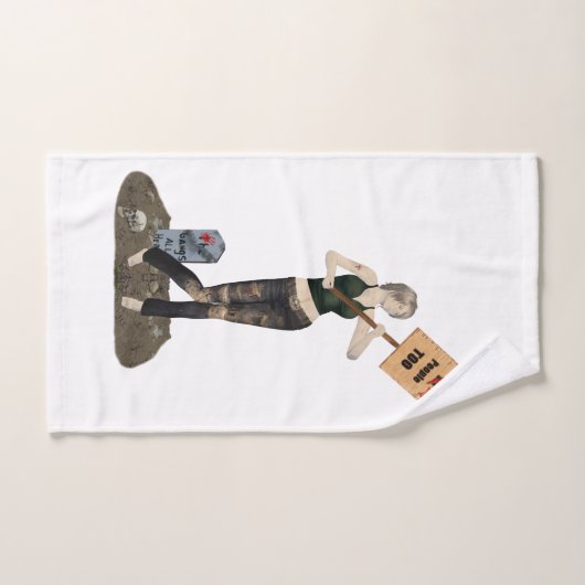 Zombie Pin Up Meisje Protest II Handdoek (Handdoek)