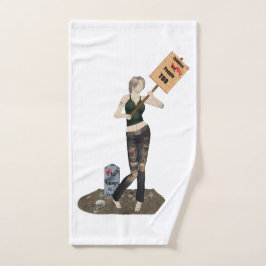 Zombie Pin Up Meisje Protest II Handdoek