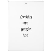 Zombie Pin Up Meisje Protest II Klembord (Achterkant)