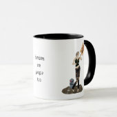 Zombie Pin Up Meisje Protest II Koffie Mok (Voorkant rechts)