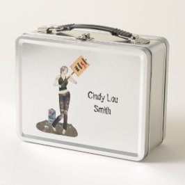 Zombie Pin Up Meisje Protest II Lunch Box