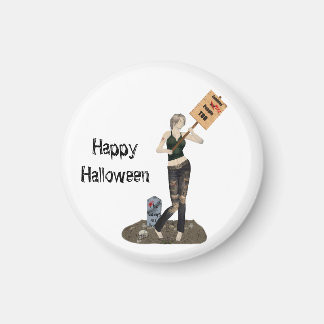 Zombie Pin Up Meisje Protest II Magneet