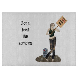 Zombie Pin Up Meisje Protest II Snijplank