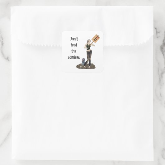 Zombie Pin Up Meisje Protest II Stickers (Tas)