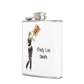 Zombie Pin Up Meisje Protest Ik Drink Flask Heupfles (Links)