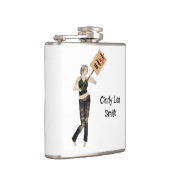 Zombie Pin Up Meisje Protest Ik Drink Flask Heupfles (Rechts)
