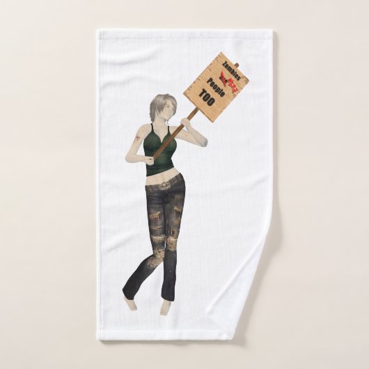 Zombie Pin Up Meisje Protest Ik Handdoek (Handdoek)