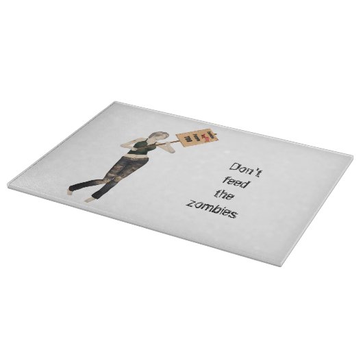 Zombie Pin Up Meisje Protest Ik Snijplank (Hoek)