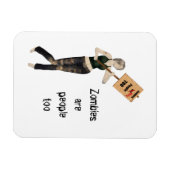 Zombie Pin Up Meisje Protest In Flexibele Magneet (Horizontaal)