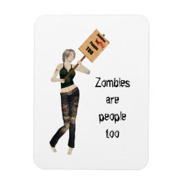 Zombie Pin Up Meisje Protest In Flexibele Magneet