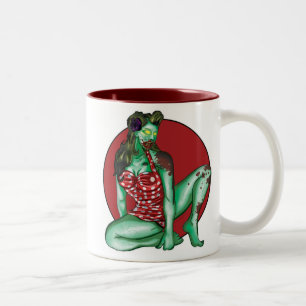Zombie Pin-Up-Mok Tweekleurige Koffiemok