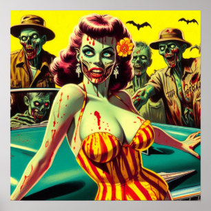 Zombie Pin-up Poster