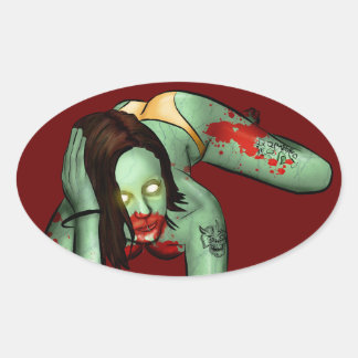 Zombie Pin-Up Sticker