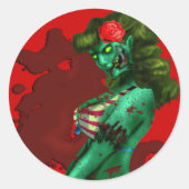 Zombie Pin-up Sticker (Voorkant)