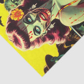 Zombie Pin-up Tissuepapier (Detail)