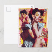 Zombie Pin-Up VII Briefkaart (Voorkant / Achterkant)