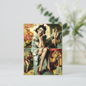 Zombie Pin-Up's II Briefkaart (Staand voorkant)