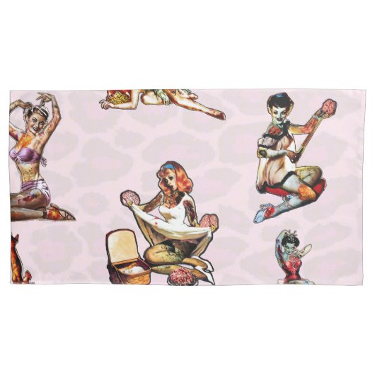 Zombie Pin Ups Kussensloop (Voorkant)