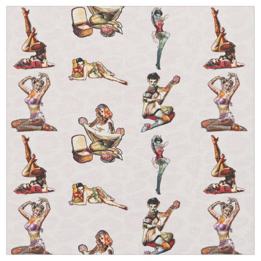 Zombie Pin Ups Stof (Close Up)