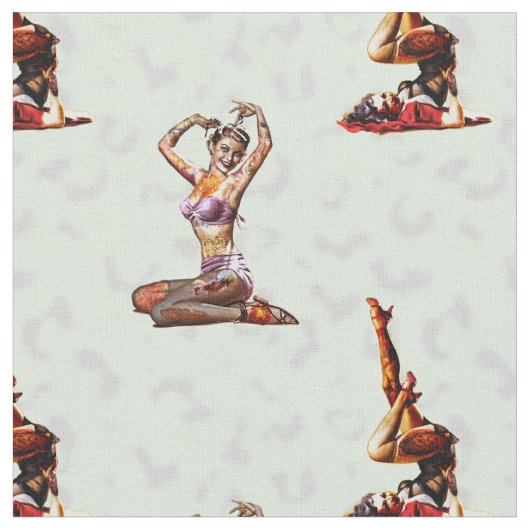 Zombie Pin Ups Stof (Close Up)