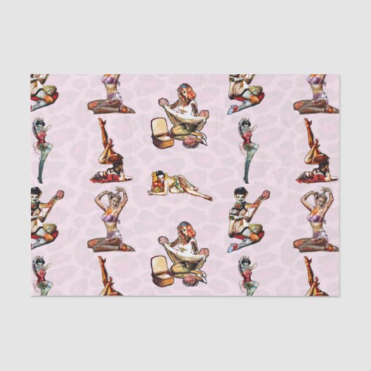 Zombie Pin Ups Tissuepapier (Voorkant)