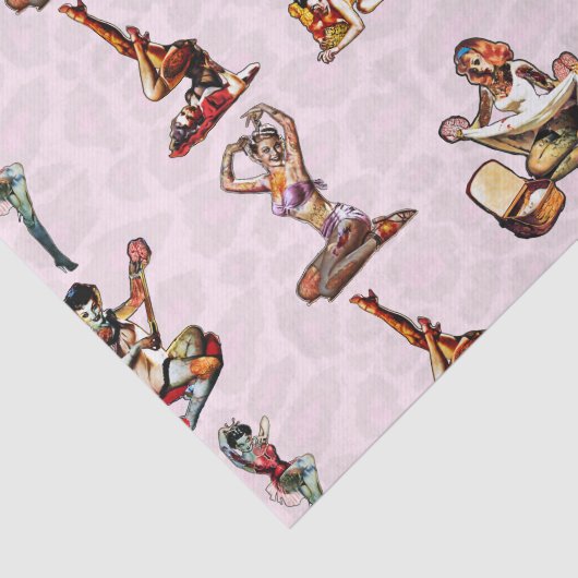 Zombie Pin Ups Tissuepapier (Detail)