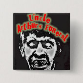 Zombie pin vierkante button 5,1 cm (Voorkant)