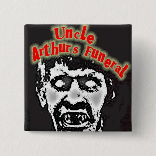 Zombie pin vierkante button 5,1 cm (Voorkant)