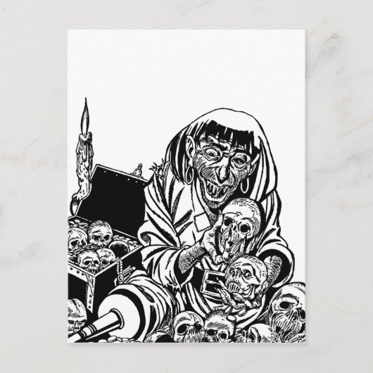 zombie pirate schat monster horror kunst briefkaart (Voorkant)