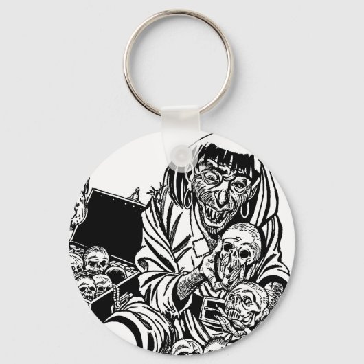 zombie pirate schat monster horror kunst sleutelhanger (Voorkant)