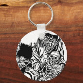 zombie pirate schat monster horror kunst sleutelhanger (Voorkant)