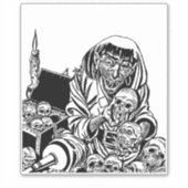zombie pirate schat monster horror kunst sticker (Voorkant)