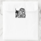 zombie pirate schat monster horror kunst vierkante sticker (Tas)