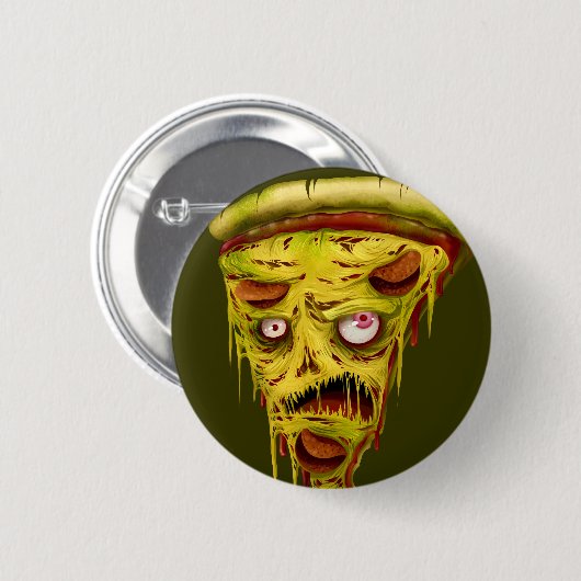 _zombie pizza ronde button 5,7 cm (Voorkant /achterkant)