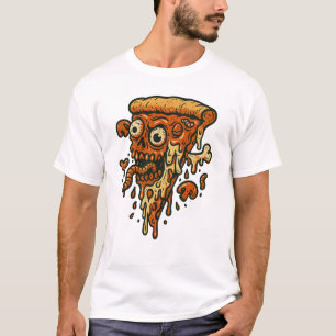 Zombie Pizza Slice – Creepy Funny Horror Eten Kuns T-shirt