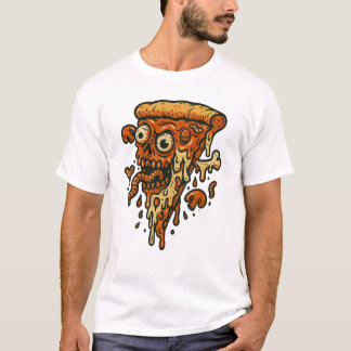 Zombie Pizza Slice – Creepy Funny Horror Eten Kuns T-shirt