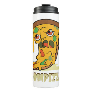 Zombie Pizza Zompizza Funny Halloween Kawaii Thermosbeker