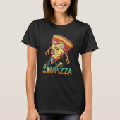 Zombie Pizza Zompizza Grappig Halloween Zombie Ete T-shirt (Voorkant)