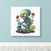 Zombie Plant Moeder Canvas Afdruk (Insitu (Houten vloer))