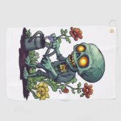 Zombie Plantouder Golfhanddoek (Horizontaal)