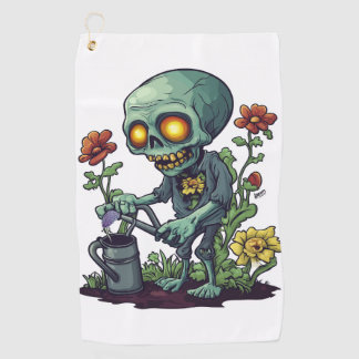 Zombie Plantouder Golfhanddoek