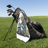 Zombie Plantouder Golfhanddoek (Groen)
