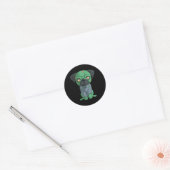 Zombie Pony Ronde Sticker (Envelop)
