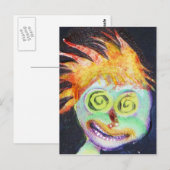 Zombie POP Art Briefkaart (Voorkant / Achterkant)